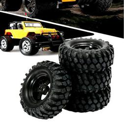 1:10 Nero 4Pcs 12mm RC Auto fuori Strada Veicolo Cerchio Tel