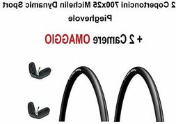 2 Copertoncini 700x25 Michelin Dynamic Sport Bici Corsa Pneu