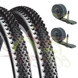 2 COPERTONI 27.5 X 2.10  + 2 CAMERE MTB BICI BICICLETTA NERO