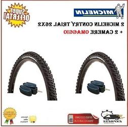 2 Copertoni Bici Mtb 26 Michelin Country Trail 26x2.00 Gomma