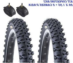 Copertoni + 2 Camere D'aria Mtb Bici Bicicletta 26 X1.95 50-