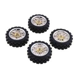 In Gomma Set Cerchi In Lega Per Rc 1:10 Rally Racing Hsp