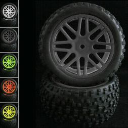 4x Cerchione & Gomma Pneumatico Anteriore & Per for RC 1:10 