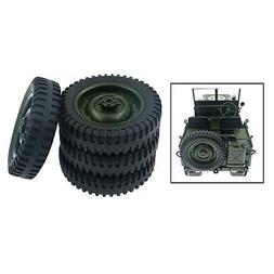 4x1: 16 Pneumatico in gomma per ruote per camion RC con mozz