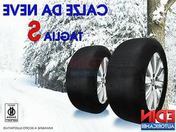 CALZE DA NEVE OMOLOGATE AUTO TAGLIA S PER PNEUMATICI  185/55