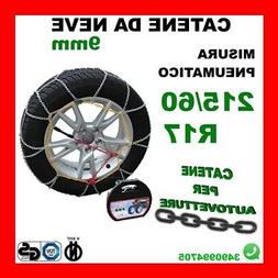 CATENE DA NEVE PER AUTO OMOLOGATE 9 MM MISURA PNEUMATICO 215