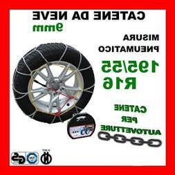 CATENE DA NEVE PER AUTO OMOLOGATE 9 MM MISURA PNEUMATICO 195