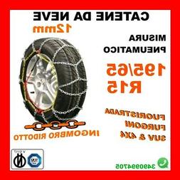 CATENE DA NEVE PER FUORISTRADA E 4X4 OMOLOGATE 12MM MISURA P