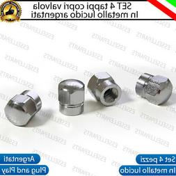 Tappi Valvola In Alluminio Argentati Per Fiat