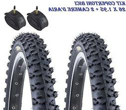 + 2 Camere D'aria Mtb Bici Bicicletta 26 X 1.95 Monta Su 26x
