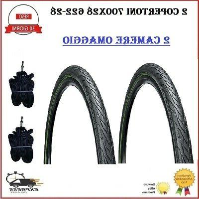 2 copertoni 700x28 pneumatici bici city trekking