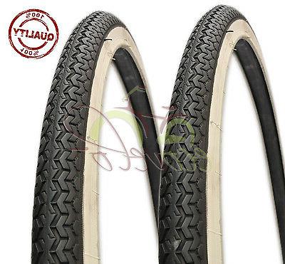 2 copertoni bianco nero per bicicletta 26
