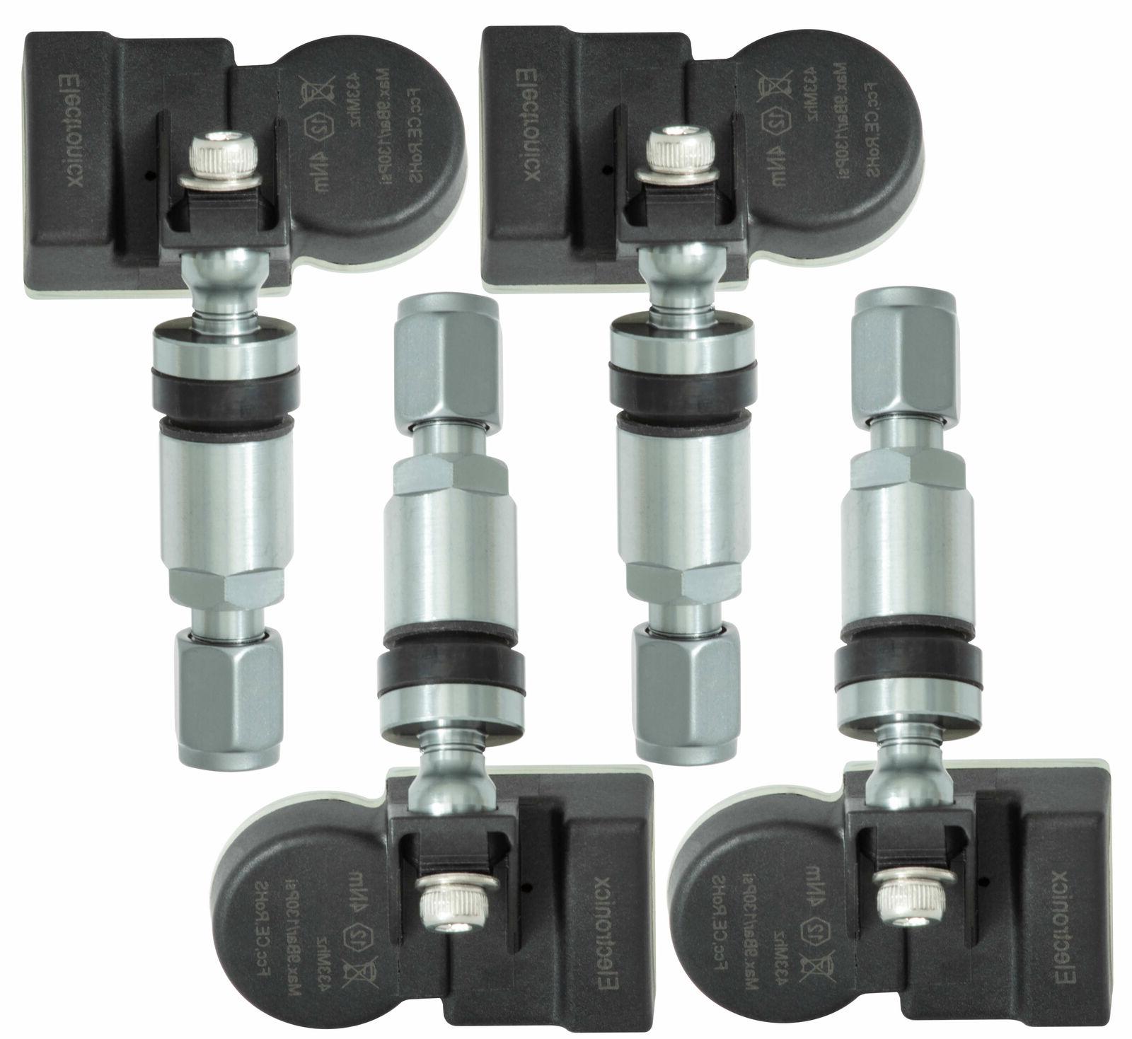 4x tpms sensore pressione pneumatici valvola metallo