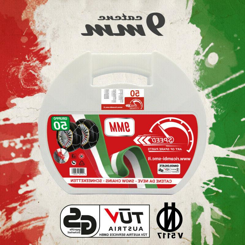 catene da neve omologate 9mm per gomme