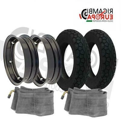 due cerchi due camere aria due copertoni