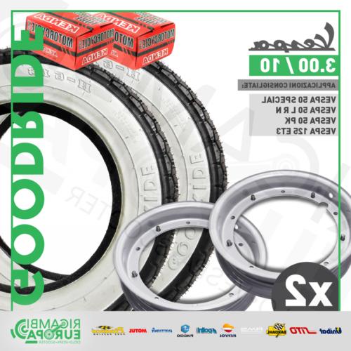 kit 2 pneumatici gomma fascia bianca 3