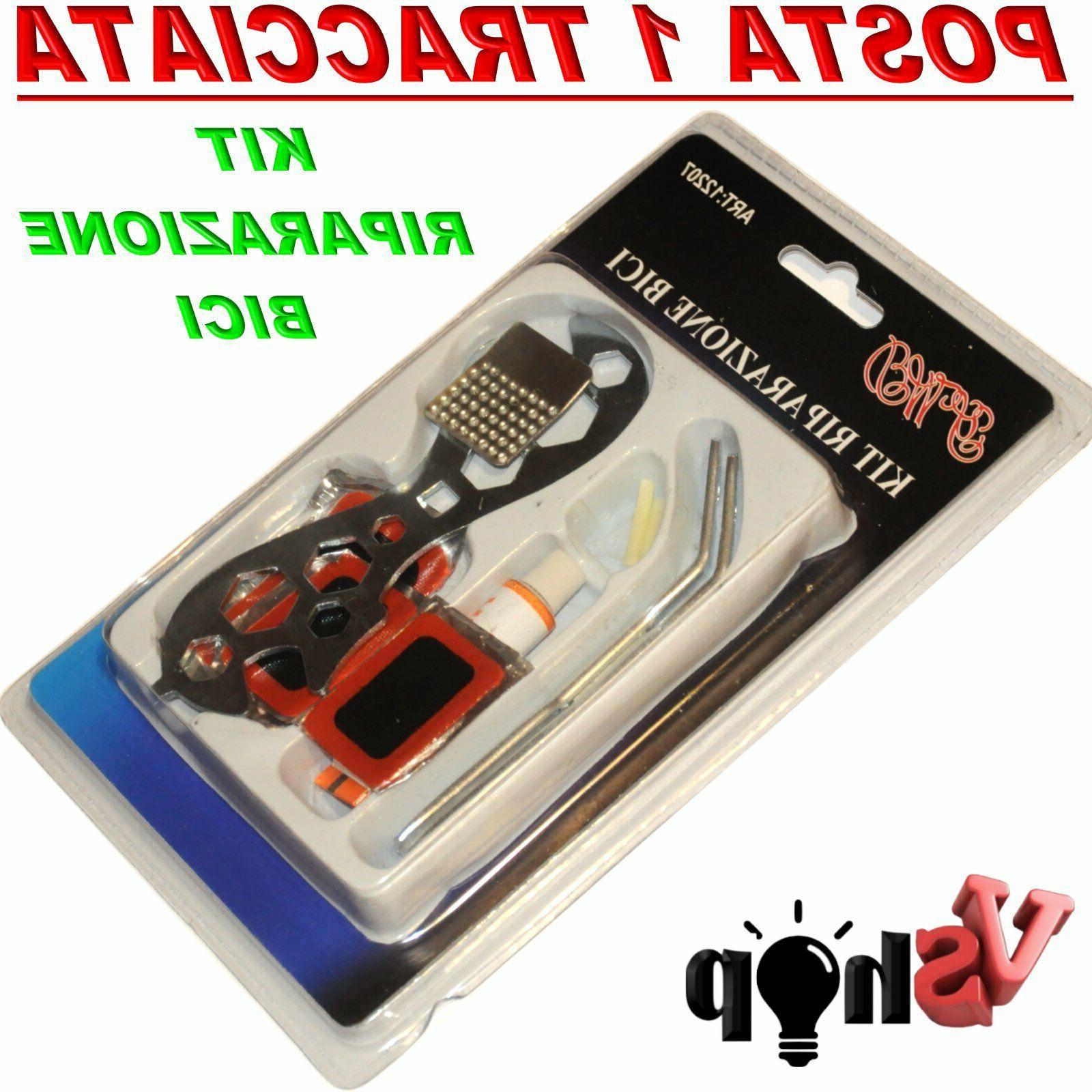 kit riparazione gomma bici bucatura ruota pneumatico