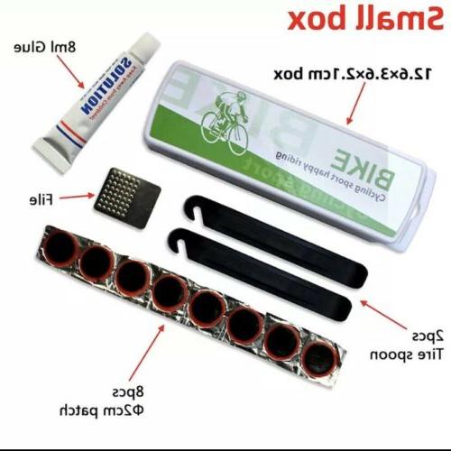 kit riparazione pneumatici gomme ruote bici foratura