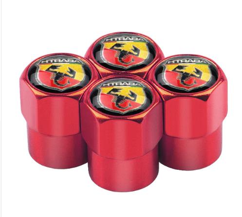 tappi valvole pneumatici logo abarth fiat 500