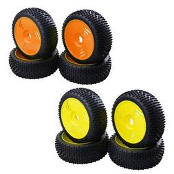 In Gomma Da 8 Pezzi Da 110 Mm + Ruote In Plastica Per 1/8 Rc
