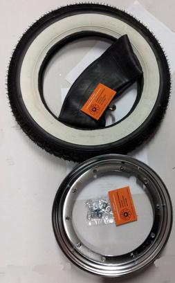 RUOTA COPERTONE FASCIA BIANCA 300-10 + CERCHIO VESPA 50 125 